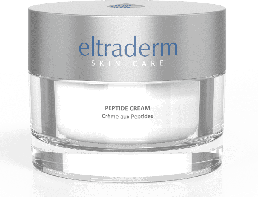 Peptide Cream in a white container